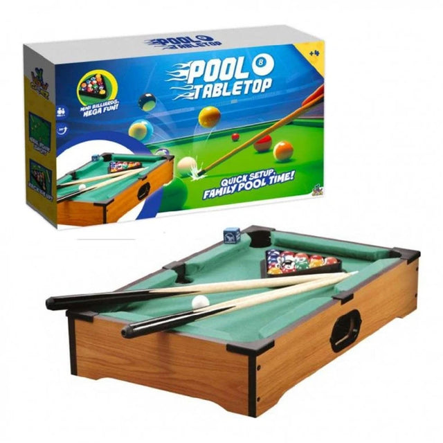 Ywow Gamez Pool 8 Tabletop Game box with mini pool table, cues and balls
