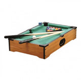 Ywow Gamez tabletop pool table with cues, balls and triangle rack