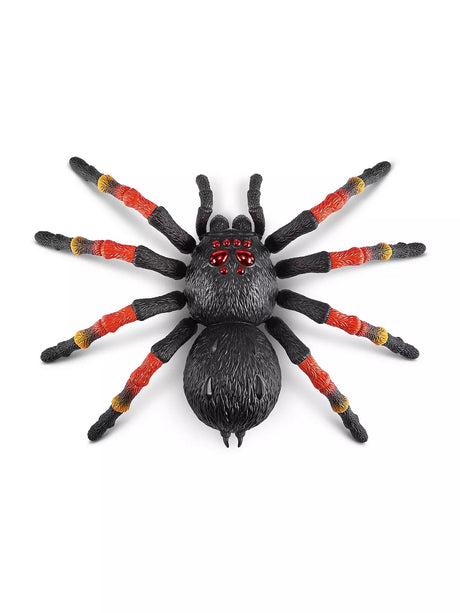 Top view of Zuru Robo Alive Giant Tarantula with black, red and yellow legs