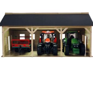 Kids Globe Farm Wood Shed for 3 Tractors