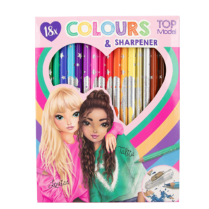 TOPModel Colouring Pencils 18 Colours and Sharpener
