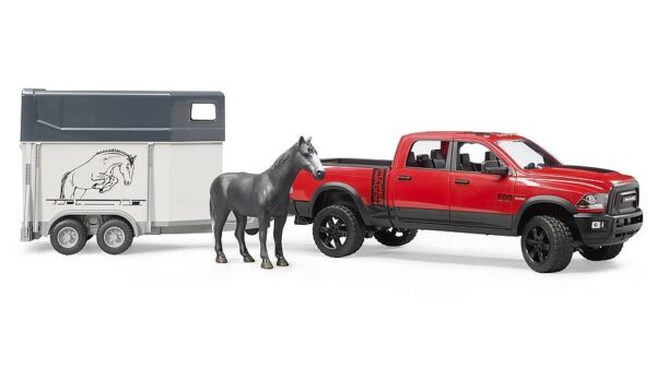 Bruder RAM 2500 Power Wagon with Horse Trailer and Horse