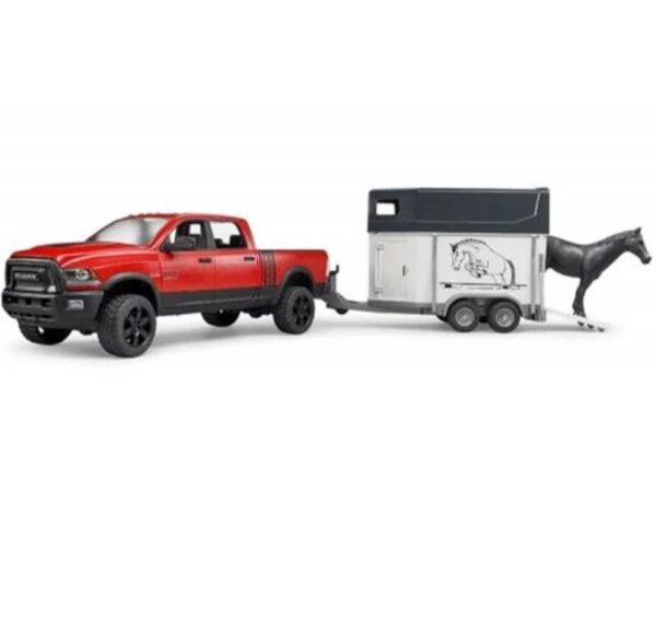Bruder RAM 2500 Power Wagon with Horse Trailer and Horse