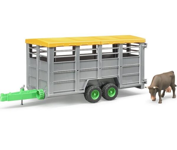 Bruder Livestock Trailer with Cow