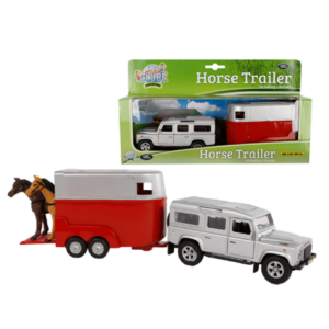 Kids Globe Land Rover with Trailer and 2 Horses