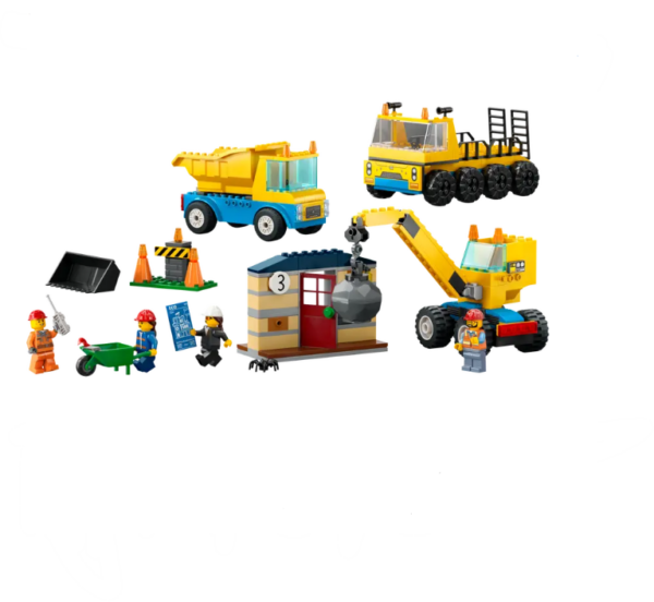 Lego City Construction Trucks and Wrecking Ball Crane - 60391