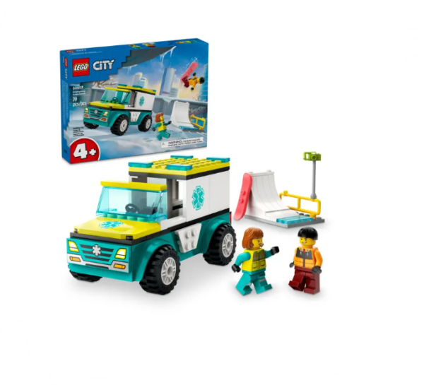 Lego City Emergency Ambulance and Snowboarder - 60403
