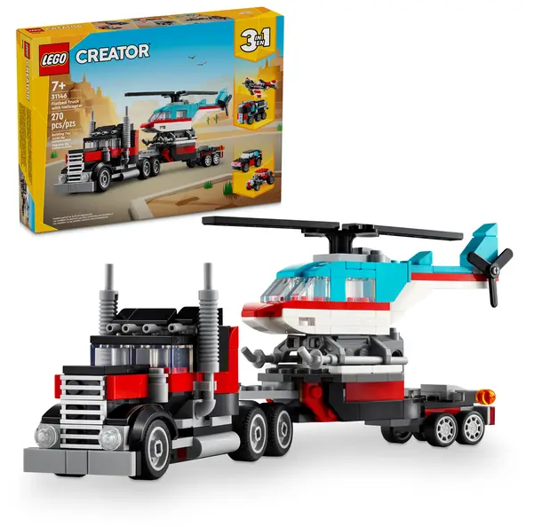 Lego Creator Flatbed Truck with Helicopter - 31146