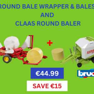 Bruder Round Bale Wrapper + Claas Baler DEAL