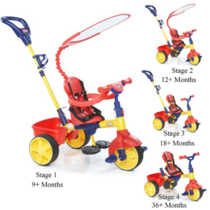 Little Tikes 4 In 1 Deluxe Trike Primary Colours