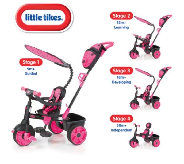 Little Tikes 4 In 1 Deluxe Trike Neon Pink